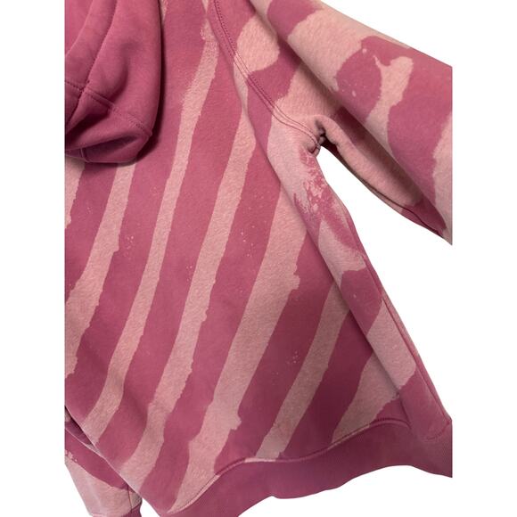Carhartt Hoodie One of a Kind Bleach Striped Custom Woodrose Women's 8-10 Medium - Picture 11 of 16